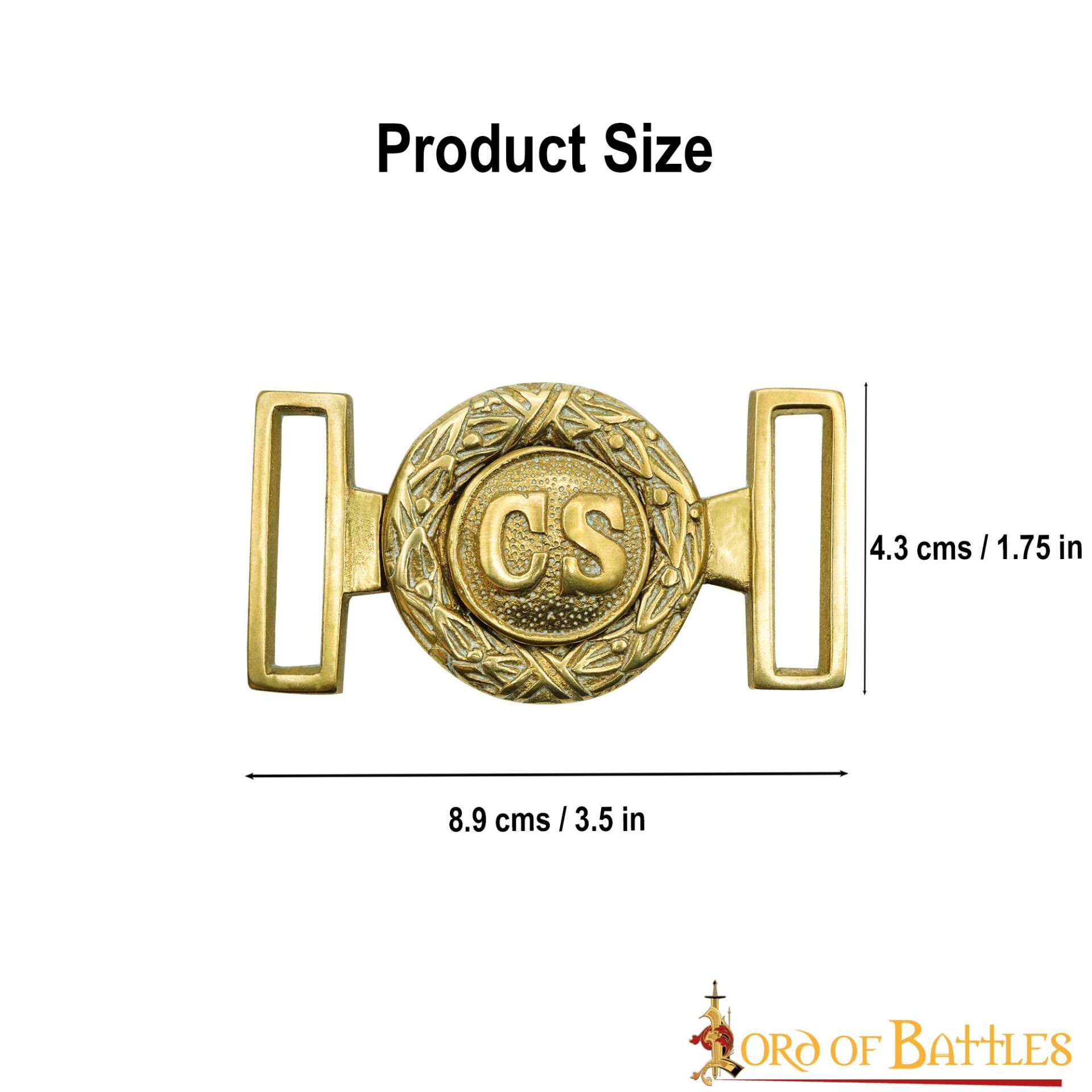 Civil War Confederate officers Brass Belt Buckle