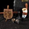 Mythrojan Viking Drinking Horn Shot Glass, Norse Medieval Tankard Shot Glass, Set of 2