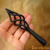 4-23-3 Late Medieval Fire Flame Arrowhead Hand Forged Iron