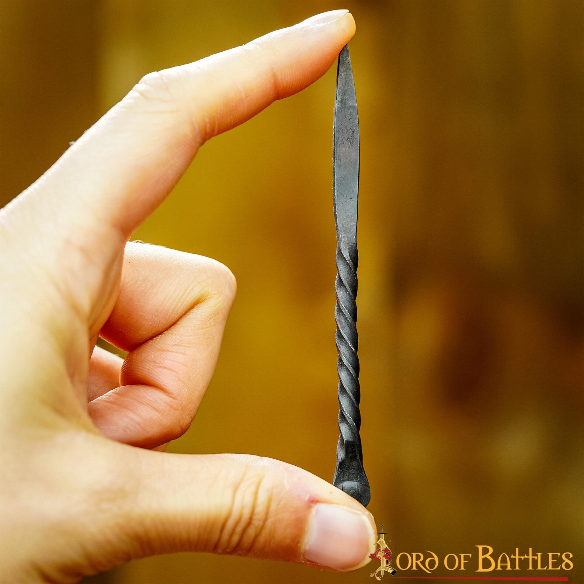 4-3-2 Medieval Hand Forged Iron Ear Scoop Historically Inspired Accessory