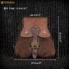 4-DSC01129_size_1-1 MYTHROJAN “STALWART WARRIOR” LEATHER POUCH for LARP, Medieval SCA cosplay Brown, 8”×8”