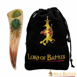 “The Mystic Feather” Drinking Horn 500 – 600 ML Handcrafted Real Ox Horn – Discontinued