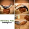 4263-pattern2 The Raiding Pirate 400 – 500 ML Drinking Horn Handcrafted from Genuine Ox Horn