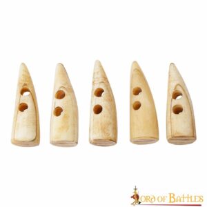 Handcrafted Genuine Bone Toggles Set of 5
