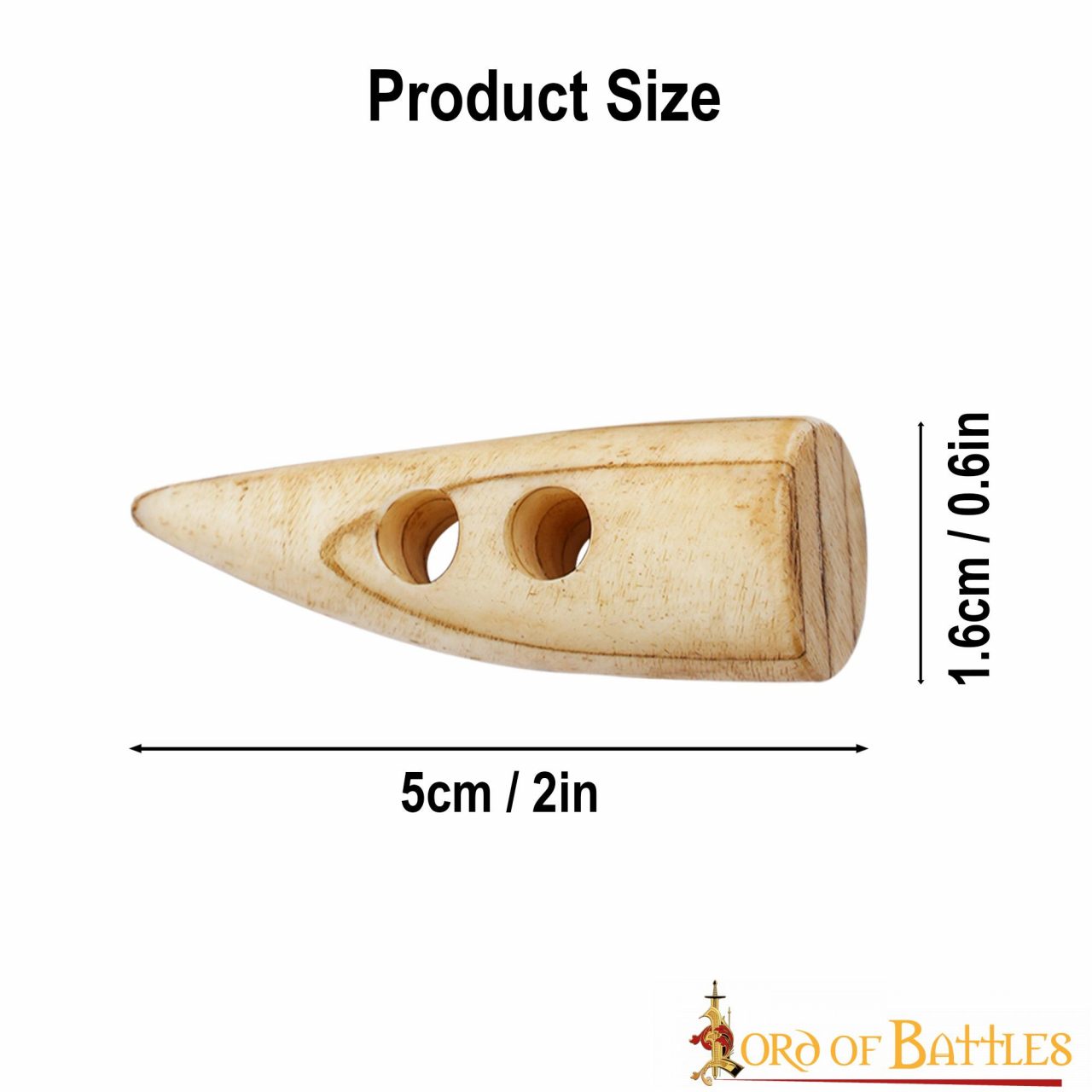 Handcrafted Genuine Bone Toggles Set of 5