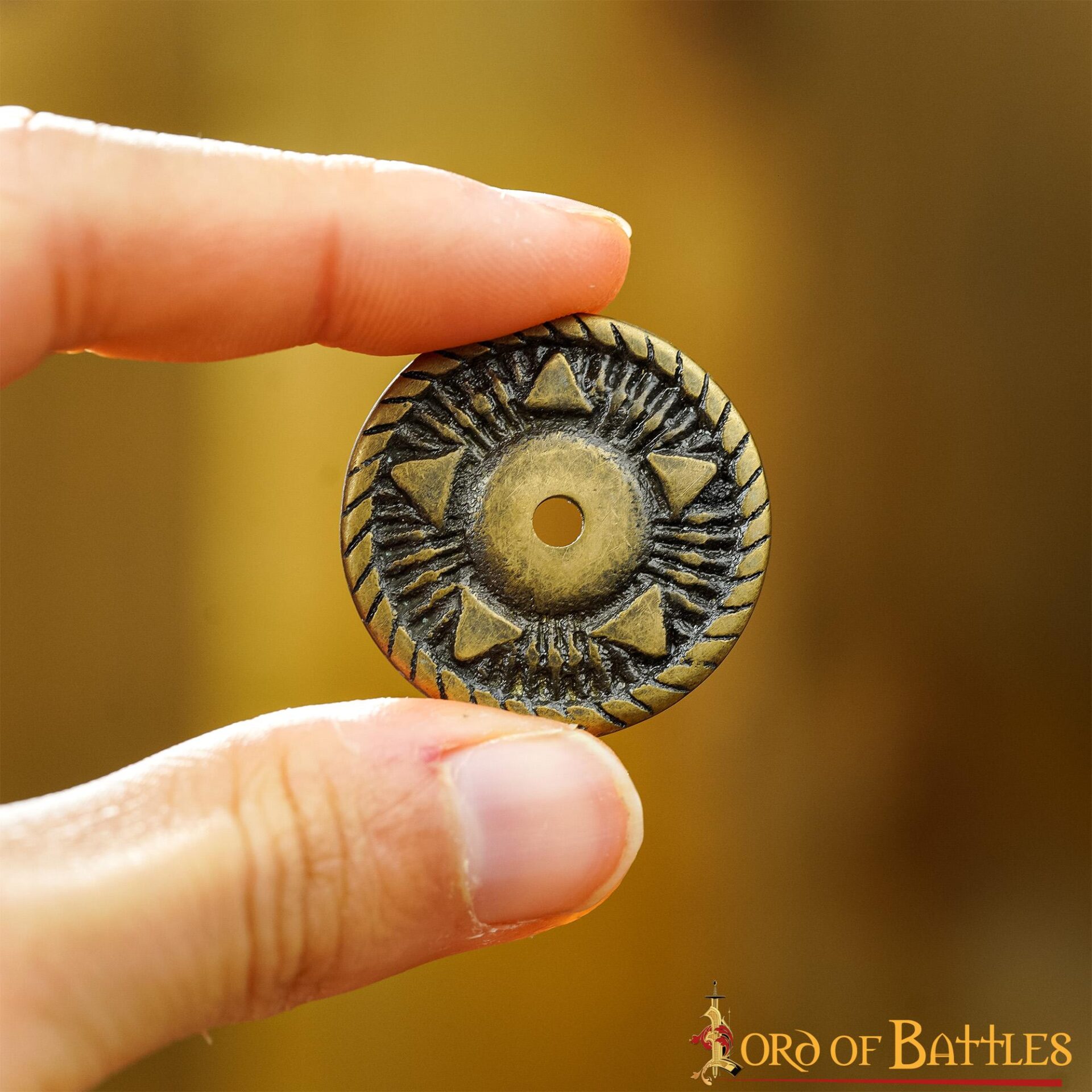 Antique Brass Pentacle Adornments Set of 5   Ideal Leather and Clothing Accessory