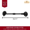 500247OB7-2SET_3 Black Wrought Iron Cabin Hook Eye 7.5″ Long Large Decorative Privacy Hook Latches for Cabinet Window Kitchen Sliding Or Barn Doors : Pack of 2
