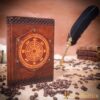 6-31-1 Fleur de Lis Navigation Compass Journal Handcrafted Real Leather Diary