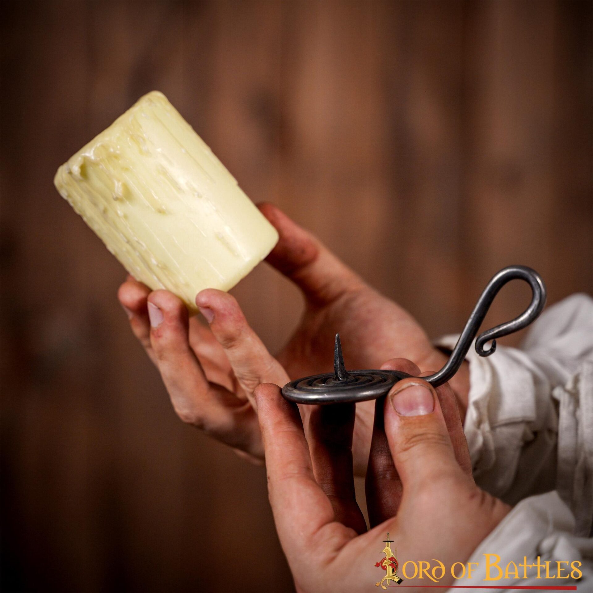 Medieval Iron Hand Forged Candle Holder Fully Functional Accessory