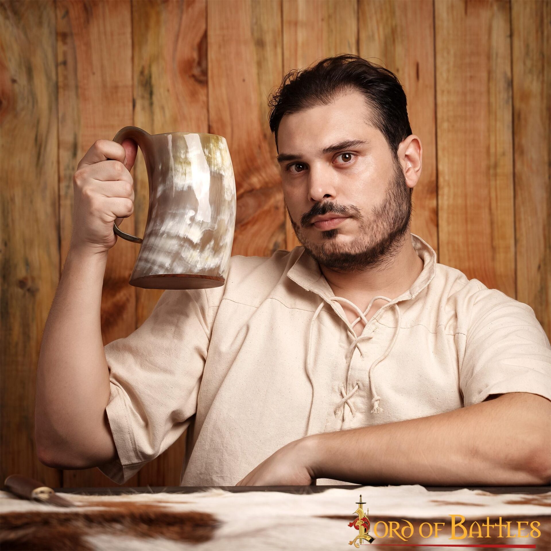 Medieval Viking Horn Tankard Beer Mug Handcrafted Genuine Ox Horn