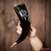Medieval Odin’s Ravens 300-400 ML Drinking Horn with Pure Brass Fittings Genuine Ox Horn