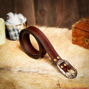 7-35-4 Handcrafted Genuine Leather Belt with Embossed Design