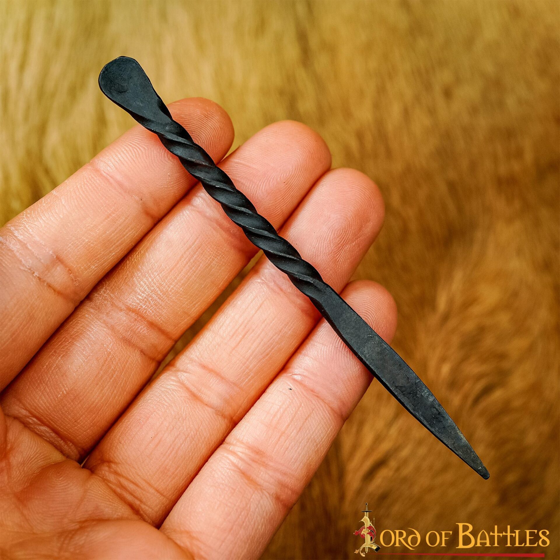 7-5-4 Medieval Hand Forged Iron Ear Scoop Historically Inspired Accessory