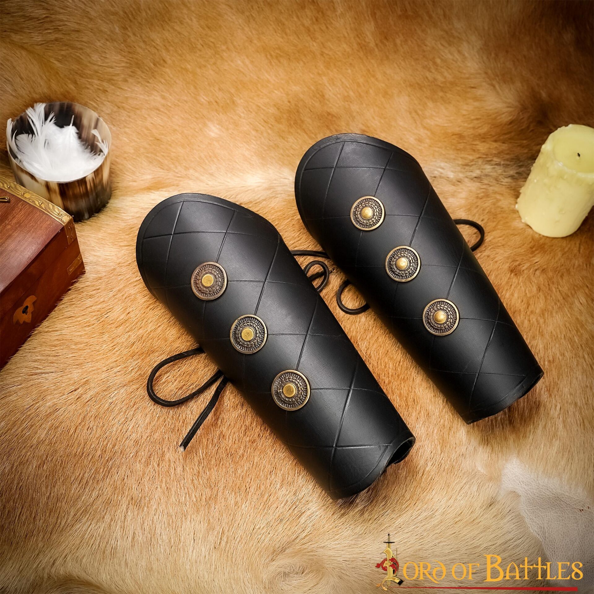 Medieval Handcrafted Genuine Leather Bracers