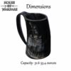 The Pirate Skull Genuine Drinking Horn Tankard