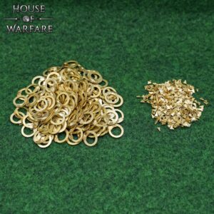 Brass Flat Loose Wedge Riveted Rings – 8mm Flat Ring – 18 Gauge, Finish Brass – 100 Pcs – Ideal for Chainmail DIY & Repairs