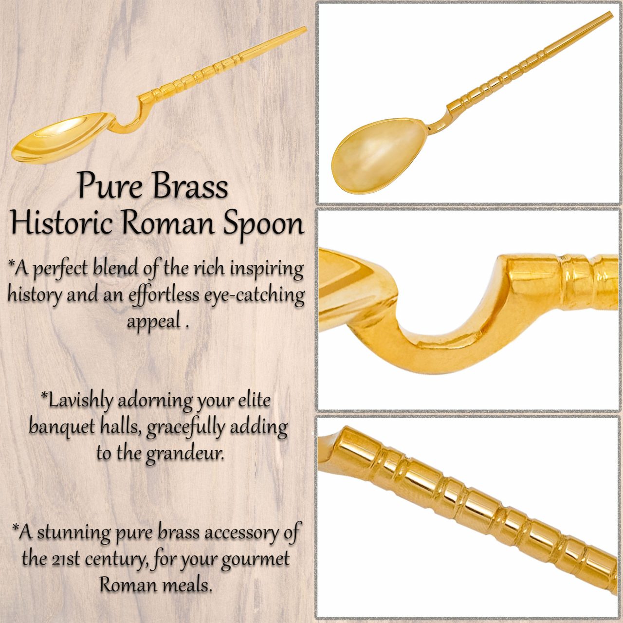 Pure Brass Historic Roman Spoon