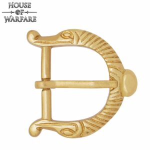 Solid Brass Viking Belt Buckle with Animal Motif
