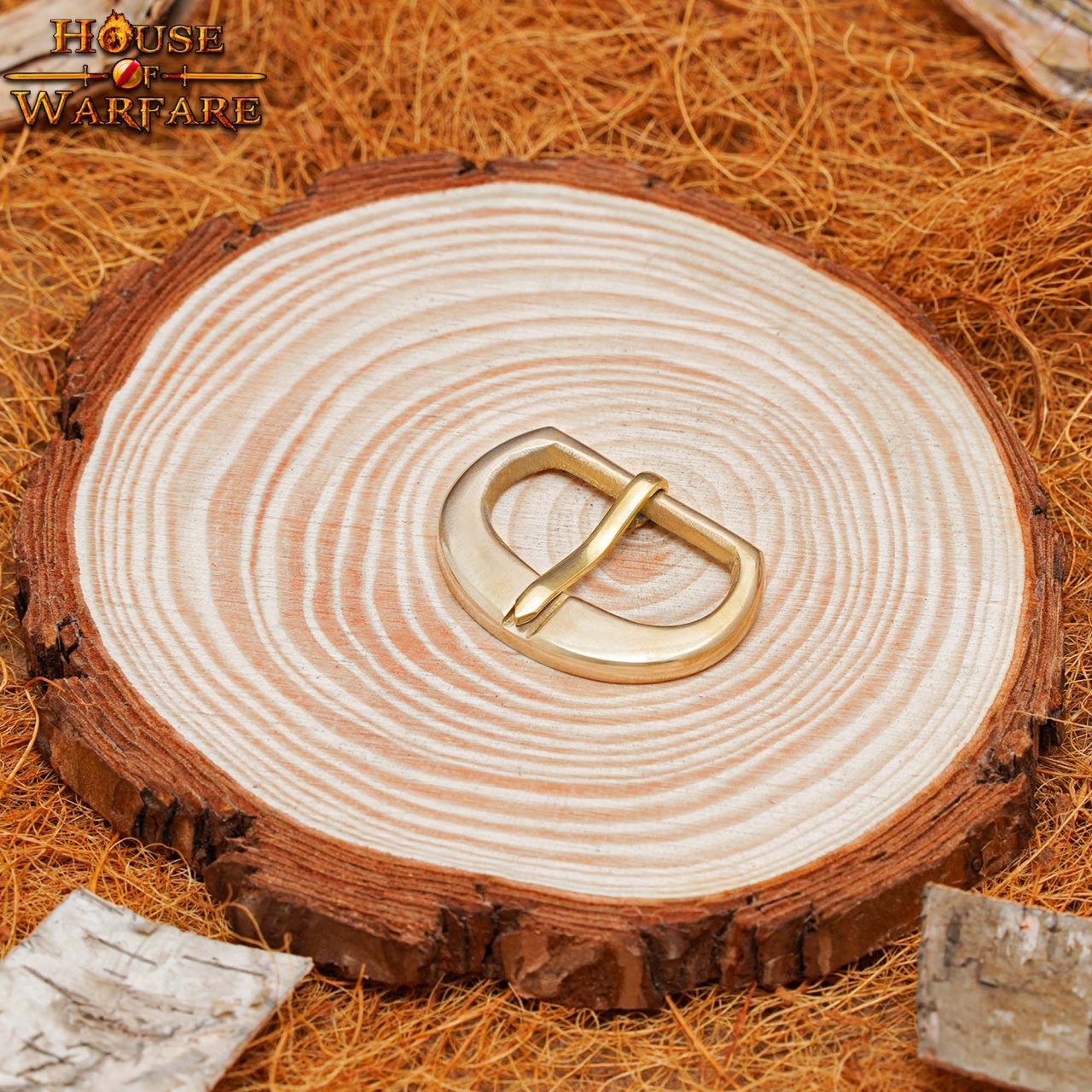 Medieval Solid Brass Small Buckle for Armour Leather Straps / Small Belts