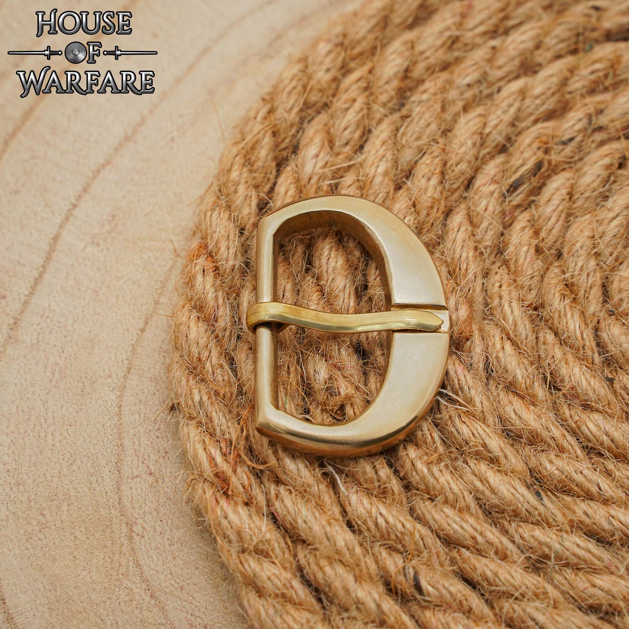 Medieval Solid Brass Small Buckle for Armour Leather Straps / Small Belts