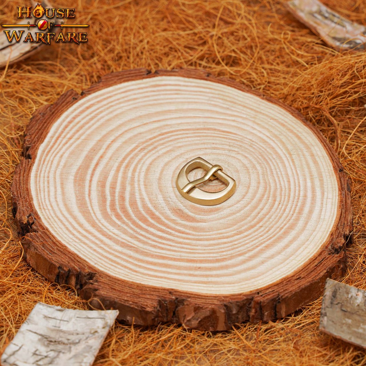 701220_3-1 Medieval Solid Brass Buckle for Small Leather Straps