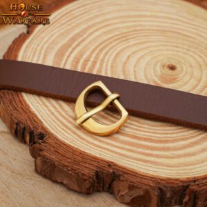 Medieval Solid Brass Buckle for Small Leather Straps
