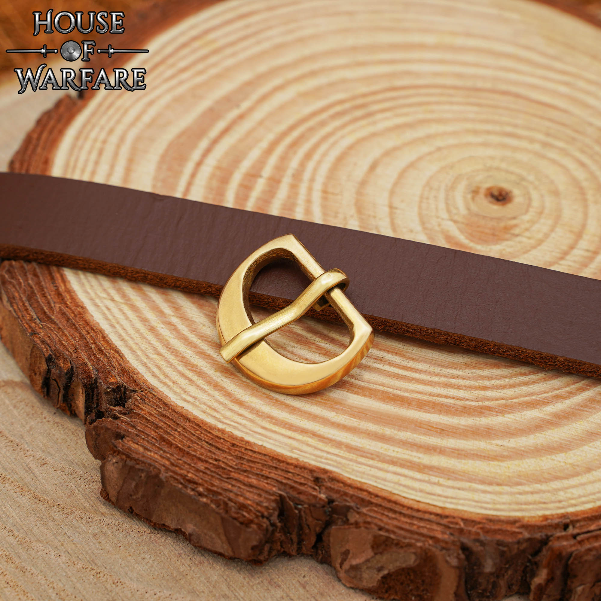 701220_5 Medieval Solid Brass Buckle for Small Leather Straps