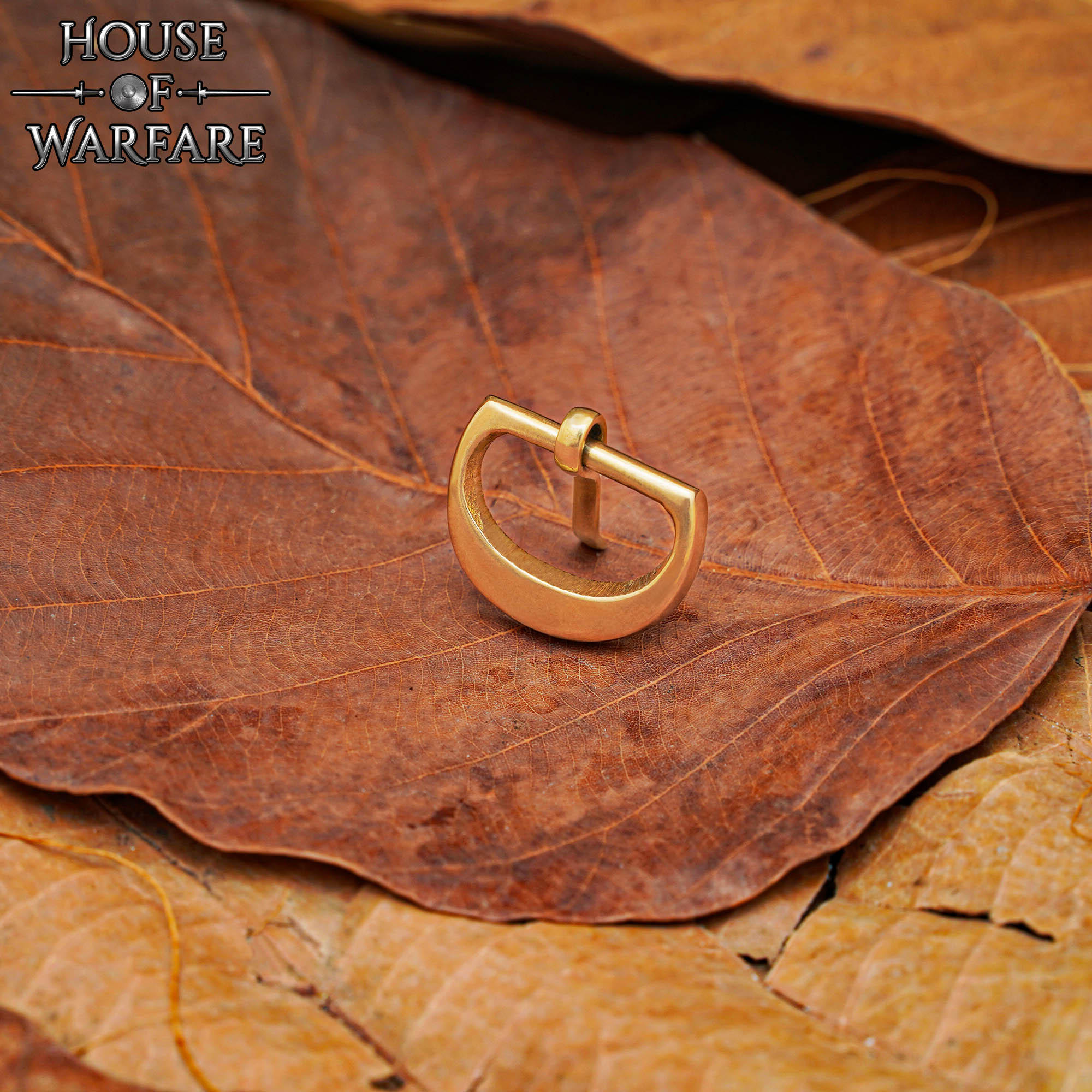 701220_6 Medieval Solid Brass Buckle for Small Leather Straps