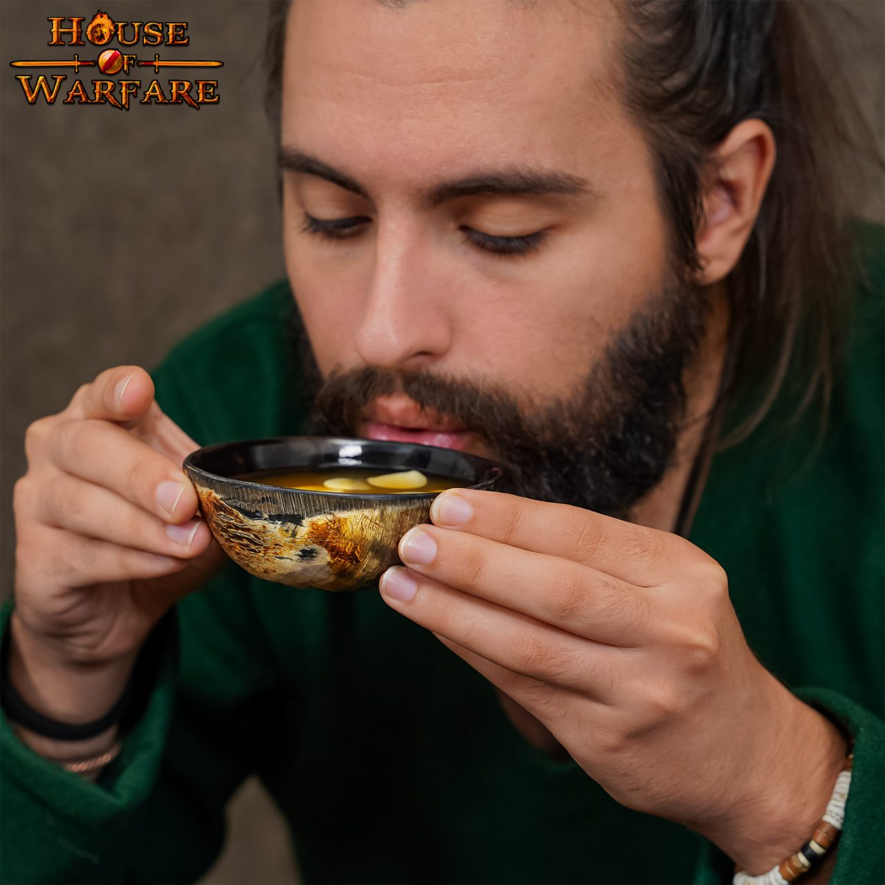 701258_4 Genuine Horn Bowl for Medieval Vintage Feasts