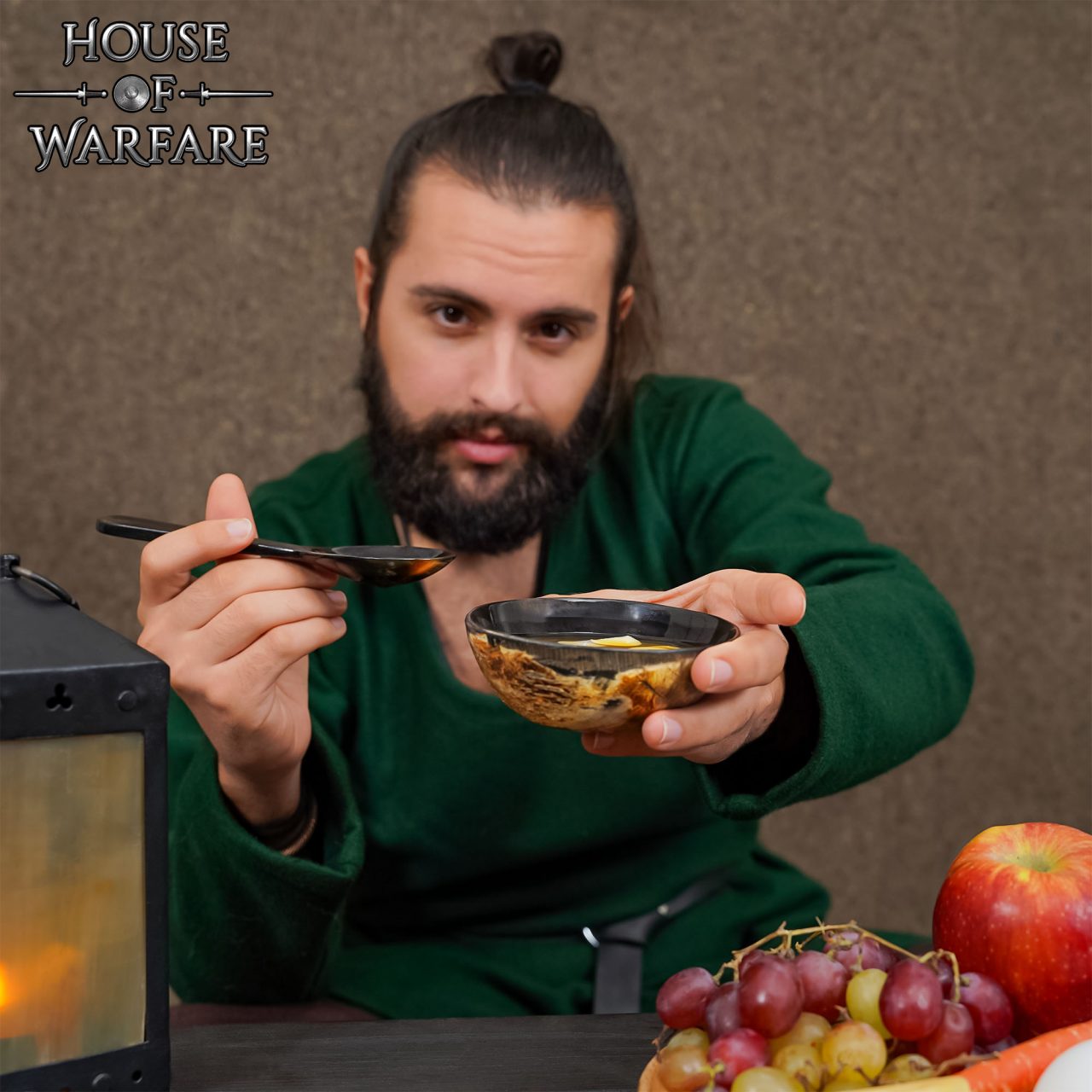 701258_6-1 Genuine Horn Bowl for Medieval Vintage Feasts