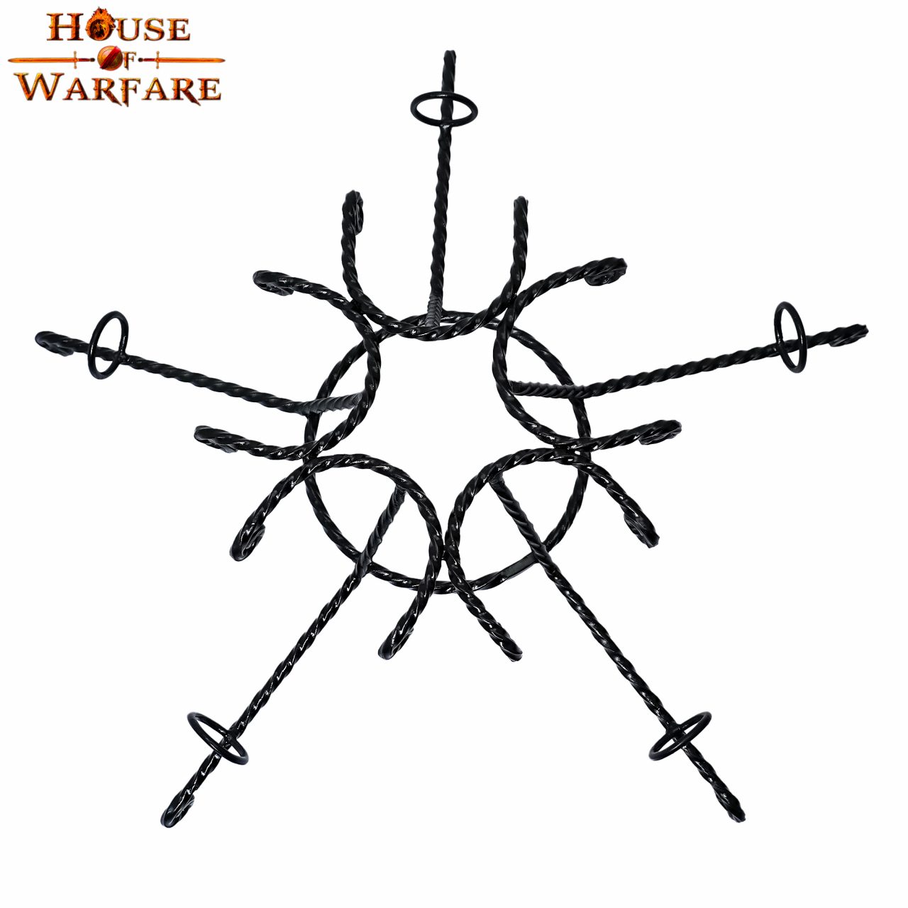 Hand Forged Drinking Horn Stand for Five Horns