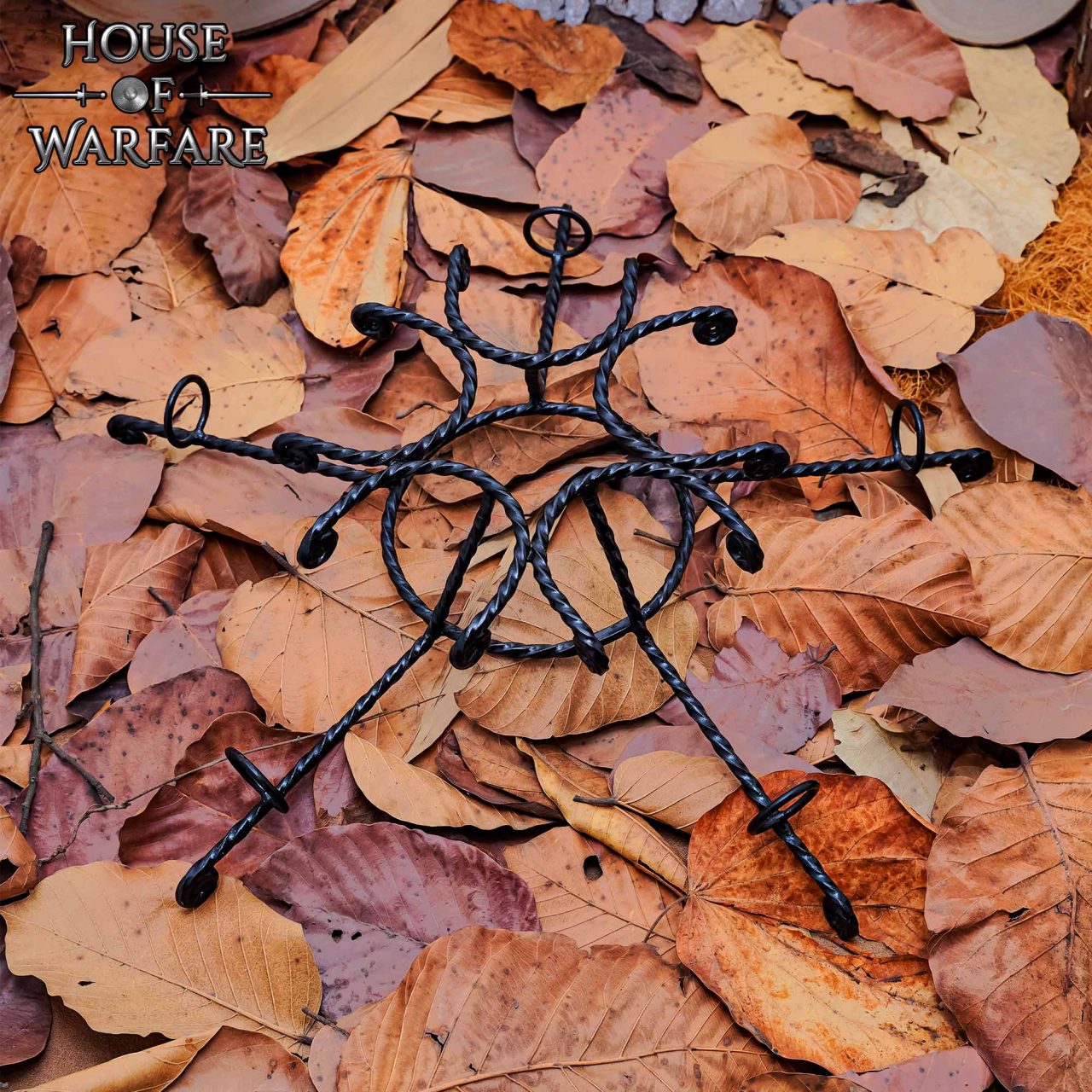 Hand Forged Drinking Horn Stand for Five Horns