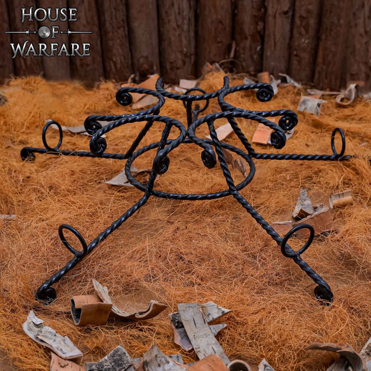 Hand Forged Drinking Horn Stand for Five Horns