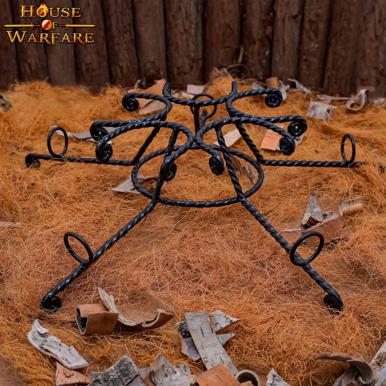 Hand Forged Drinking Horn Stand for Five Horns