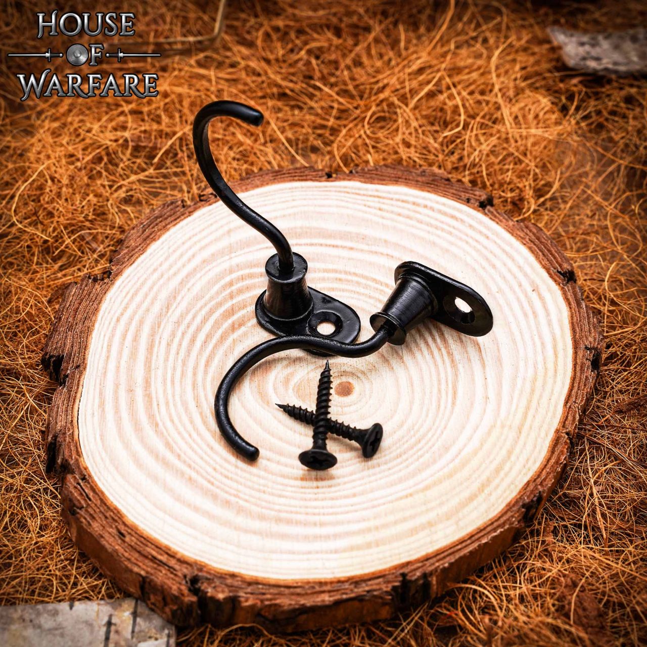 Hand Forged Iron Wall Hook with Screw