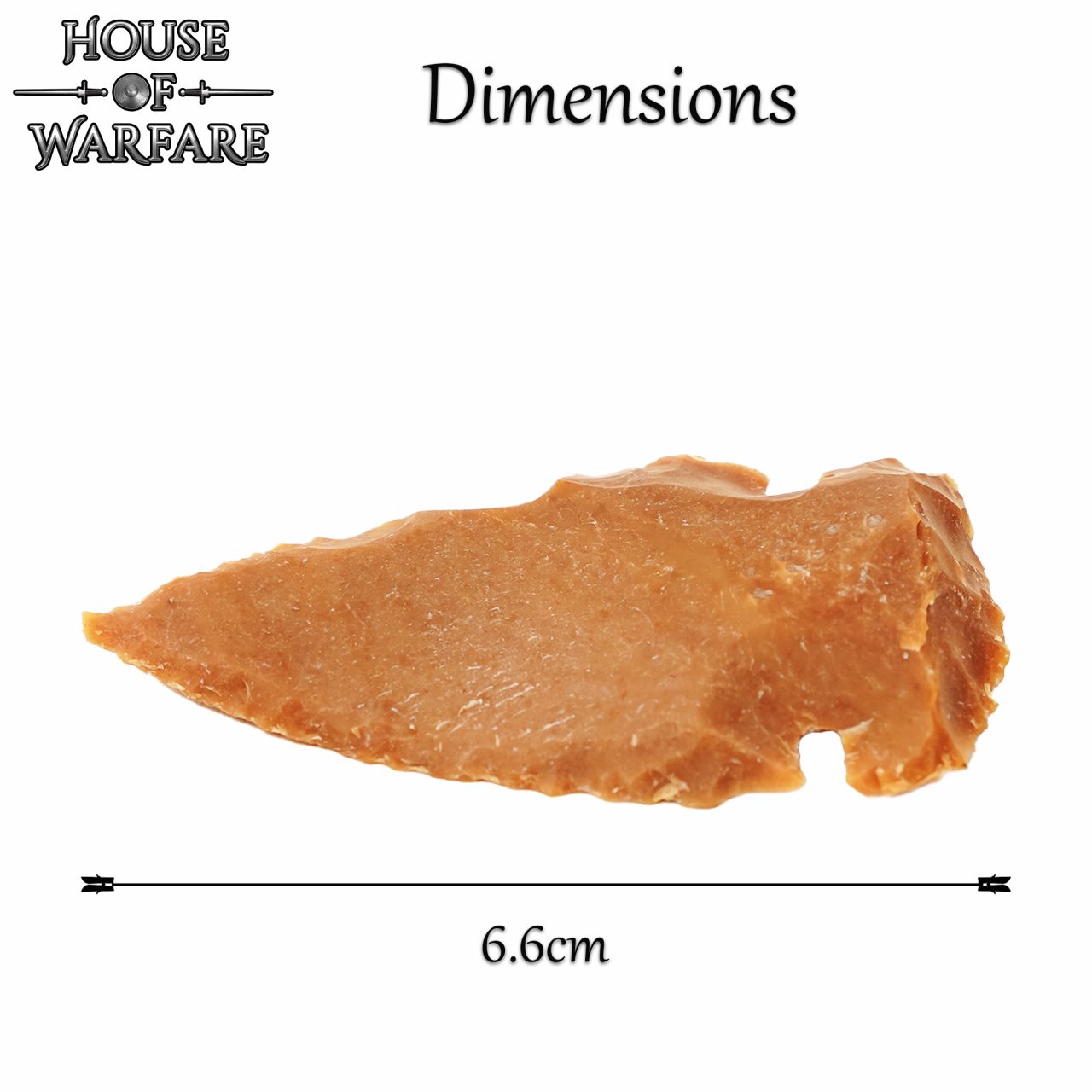 701813_2 Historical Flint Stone Neolithic Arrowhead 6.6cm