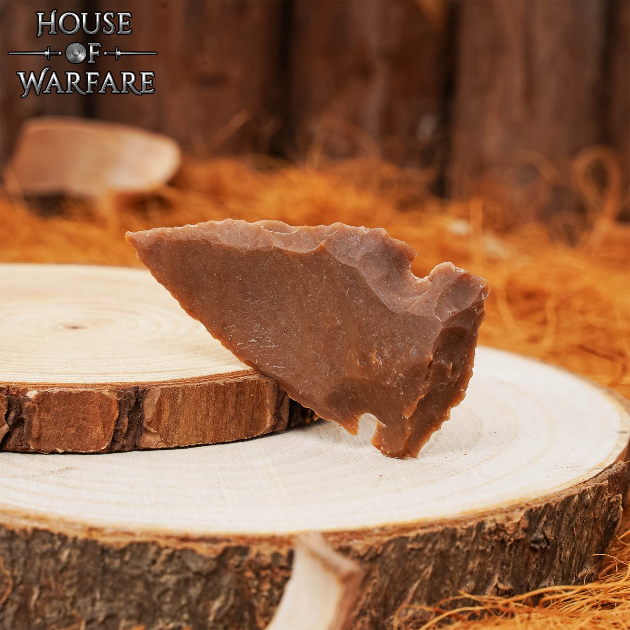 701813_3 Historical Flint Stone Neolithic Arrowhead 6.6cm