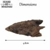 701824_2 Historic Flint Stone Stemmed Hunting Arrowhead Brown 4.8cm