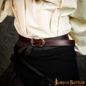 8-21-4 Handcrafted Genuine Leather Belt with Embossed Design