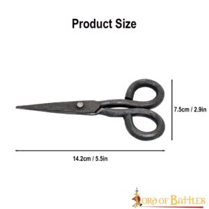 Antique Iron Hand Forged Scissors Fully Functional Medieval Accessory