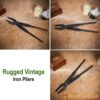 Handforged Iron Black Smith Tongs Pliers 15
