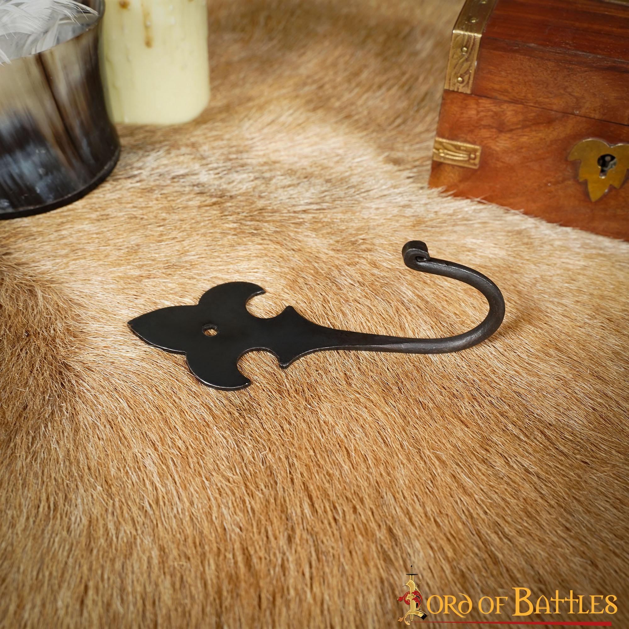 Fleur de Lis Hand Forged Vintage Wall Hook