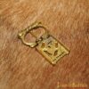 8920_6 Medieval Wolf Solid Brass Belt Buckle Leather Accessory