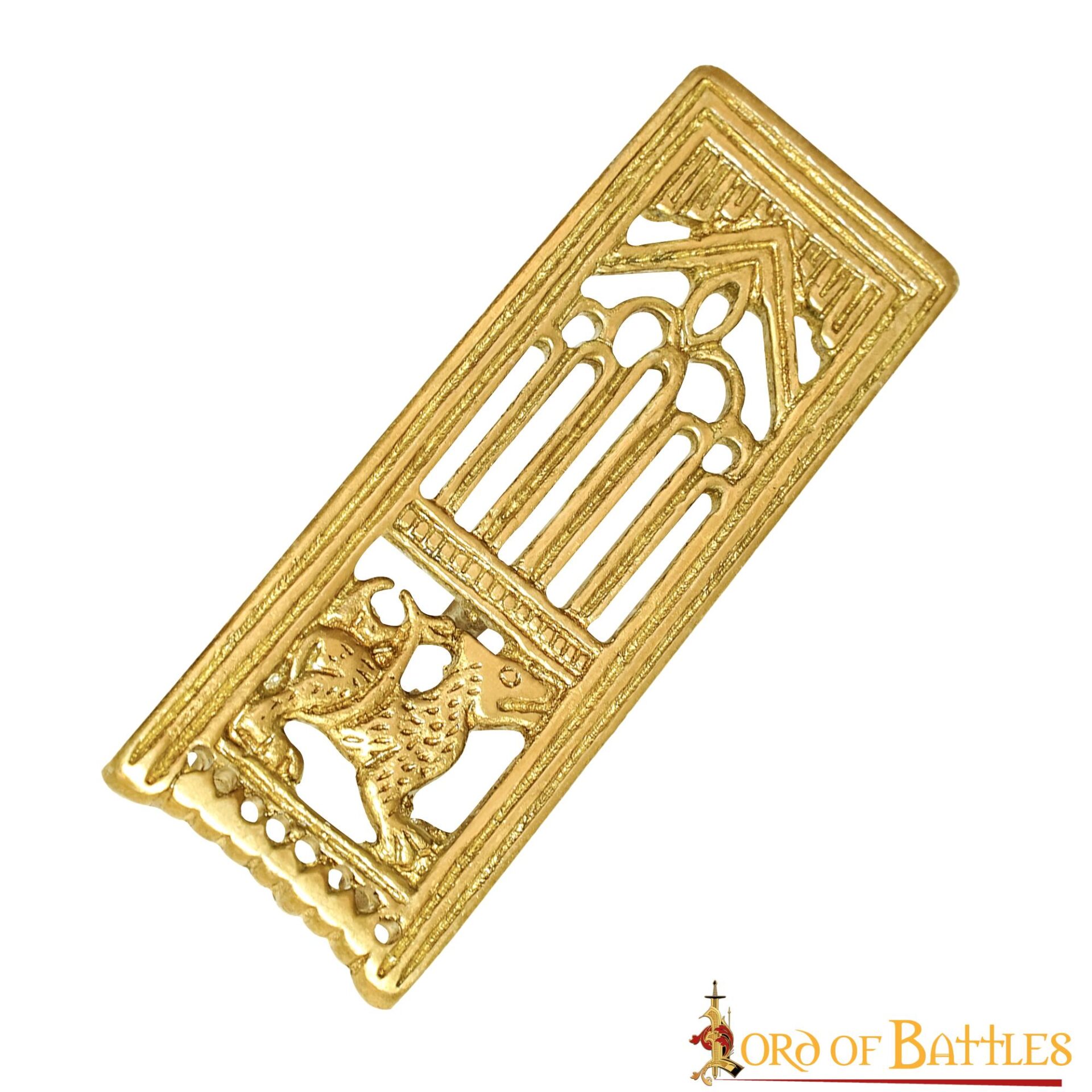 Lion Pure Solid Brass Belt End Chape Lion Pure Solid Brass Belt End Chape