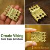 Ornate Viking Pure Solid Brass Belt End