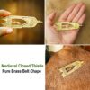 Closed Thistle Pure Solid Brass Belt End