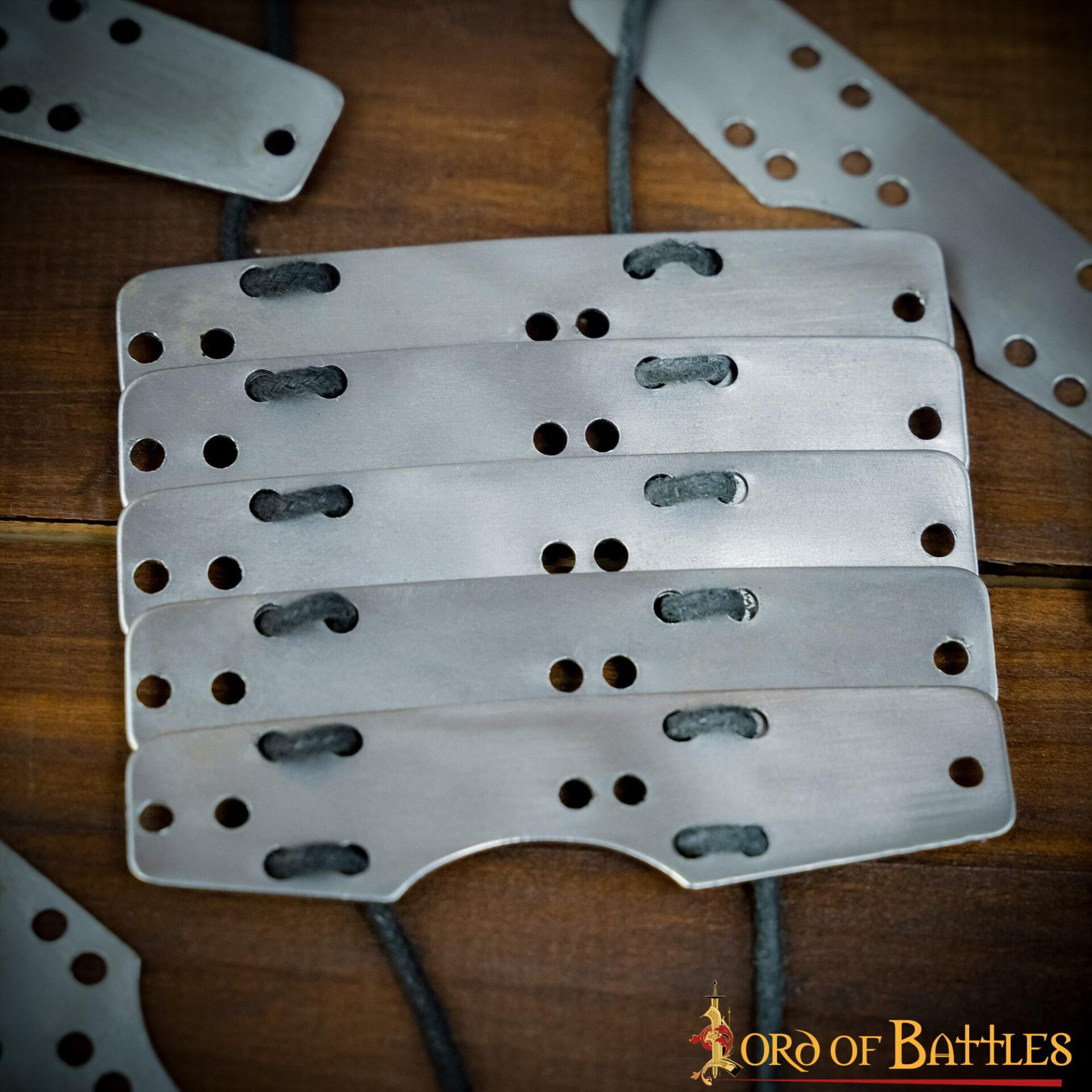 9705-100_4 Lombardic Byzantine Steel Lamellar Plates – Set of 100 pieces