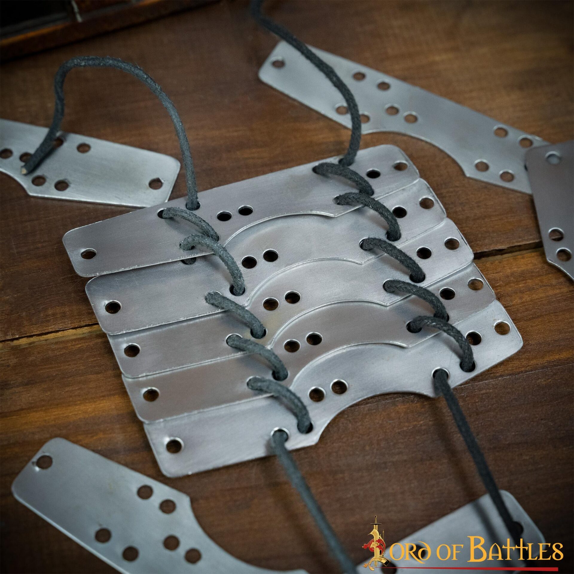 9705-100_6 Lombardic Byzantine Steel Lamellar Plates – Set of 100 pieces