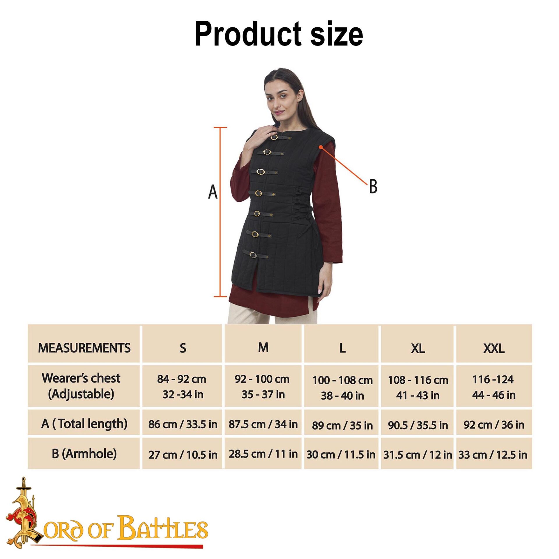 26408BK Medieval Lady Gambeson