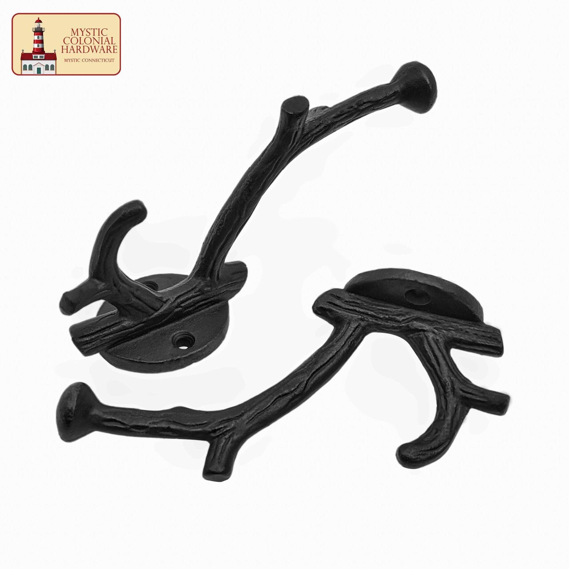 Rustic Cast Iron Wall Hooks, Heavy Duty Retro Utility Hooks - 500150OB-2SET 3 wall hook